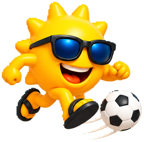 SUNNY jogando futebol
